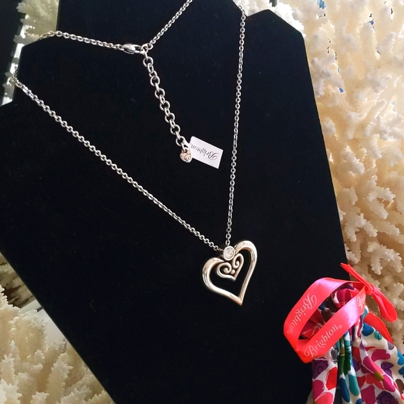 Brighton 🔥NWT🔥 - heart necklace with crystal charm. Never worn brand new. A+ - Picture 6 of 9
